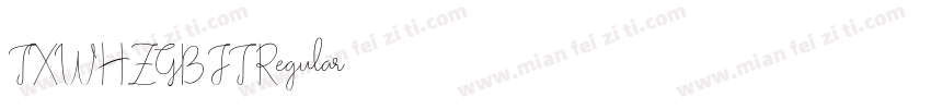TXWHZGBJT Regular40字体转换